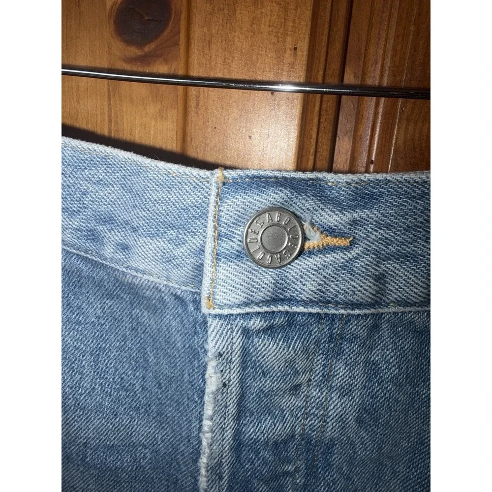Agolde Women's 31 Parker Long Cotton Denim Shorts Cut Offs Anthropologie Light